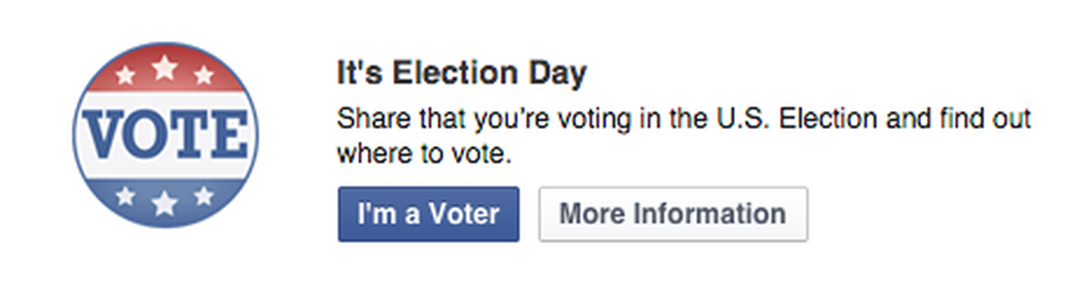 Facebook&#039;s &#039;I&#039;m a Voter&#039; widget could actually encourage on-the-fence voters to cast a ballot