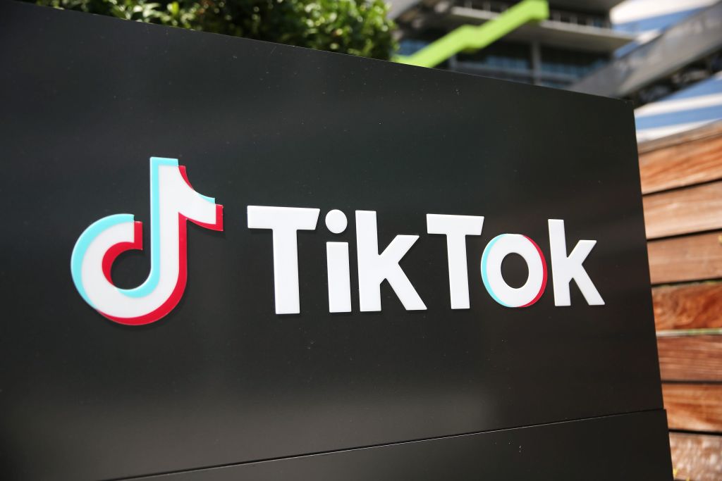 A sign for TikTok.