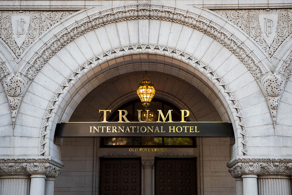 The front of Trump International Hotel in Washington, D.C.