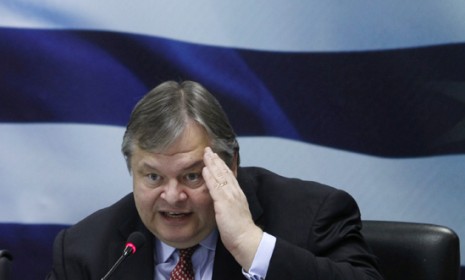 Greek&#039;s Finance Minister during a press conference Thursday: Greece will capitalize on an EU agreement to slash its debt by moving forward with economic reforms.