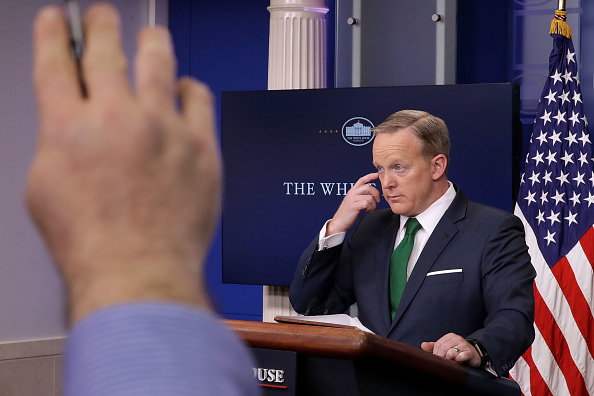 Sean Spicer was one of two White House staff to directly apologize to Britain. 
