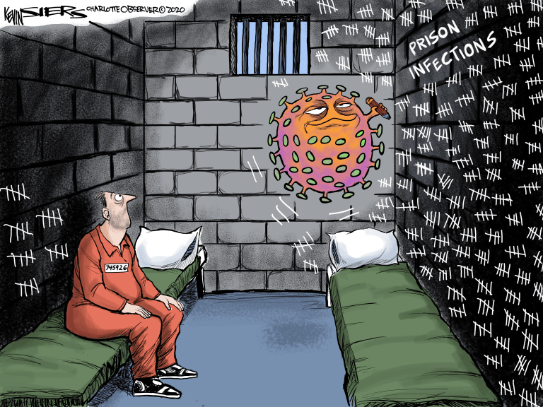 Editorial Cartoon U.S. prison coronavirus&amp;nbsp;