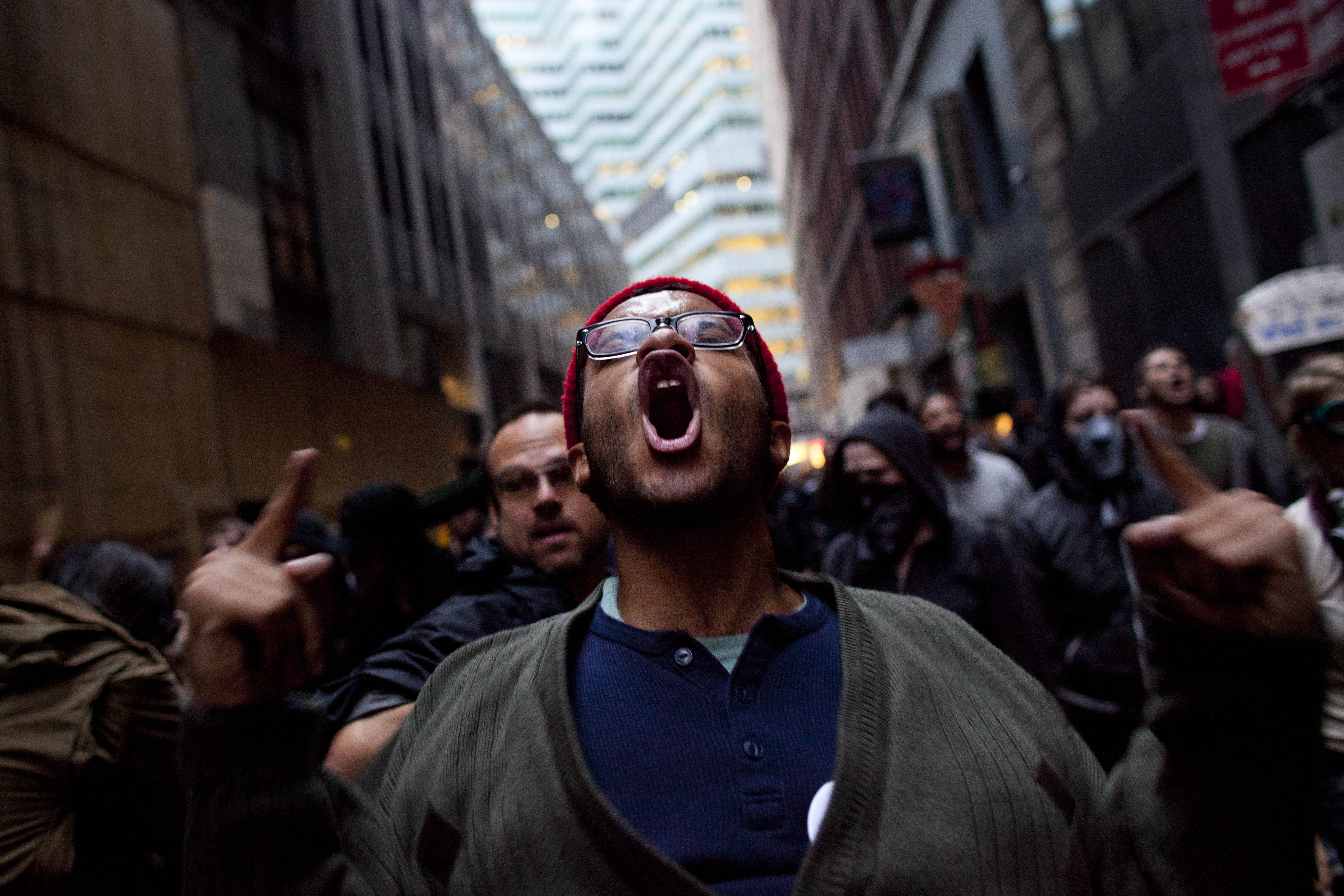 An Occupy Wall Street protester in 2011.