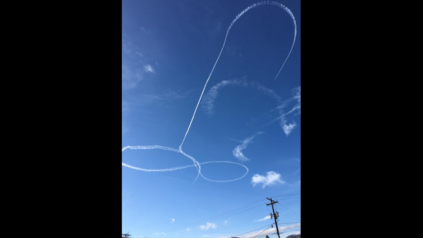 A Navy flightcrew&#039;s obscene sky drawing in Washington State