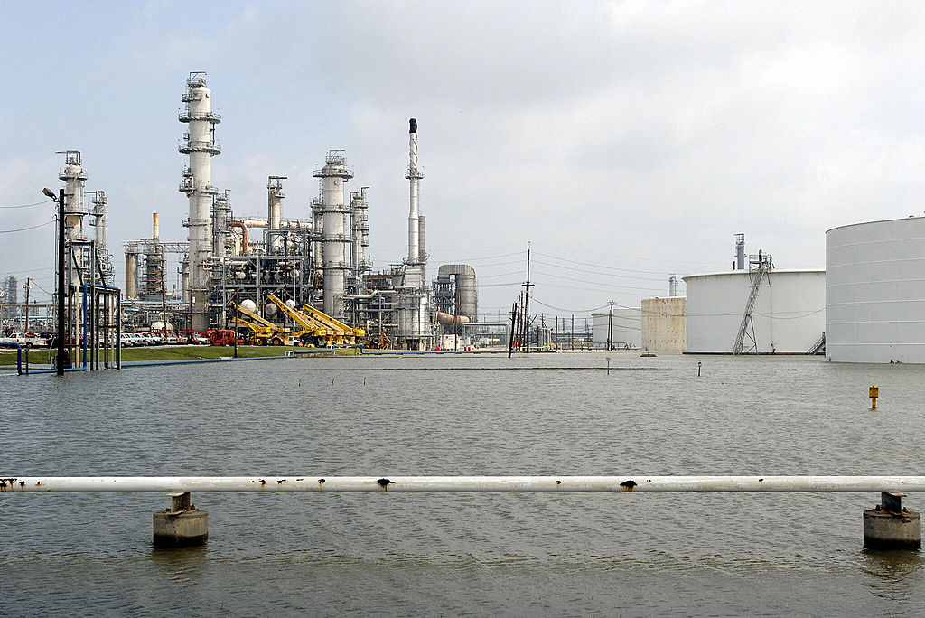 Motiva oil refinery in Port Arthur, Texas. 