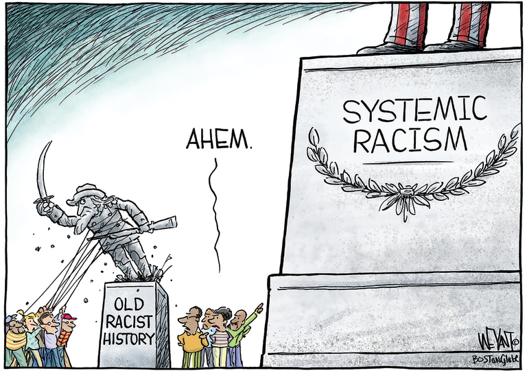 Editorial Cartoon U.S. systemic racism monuments