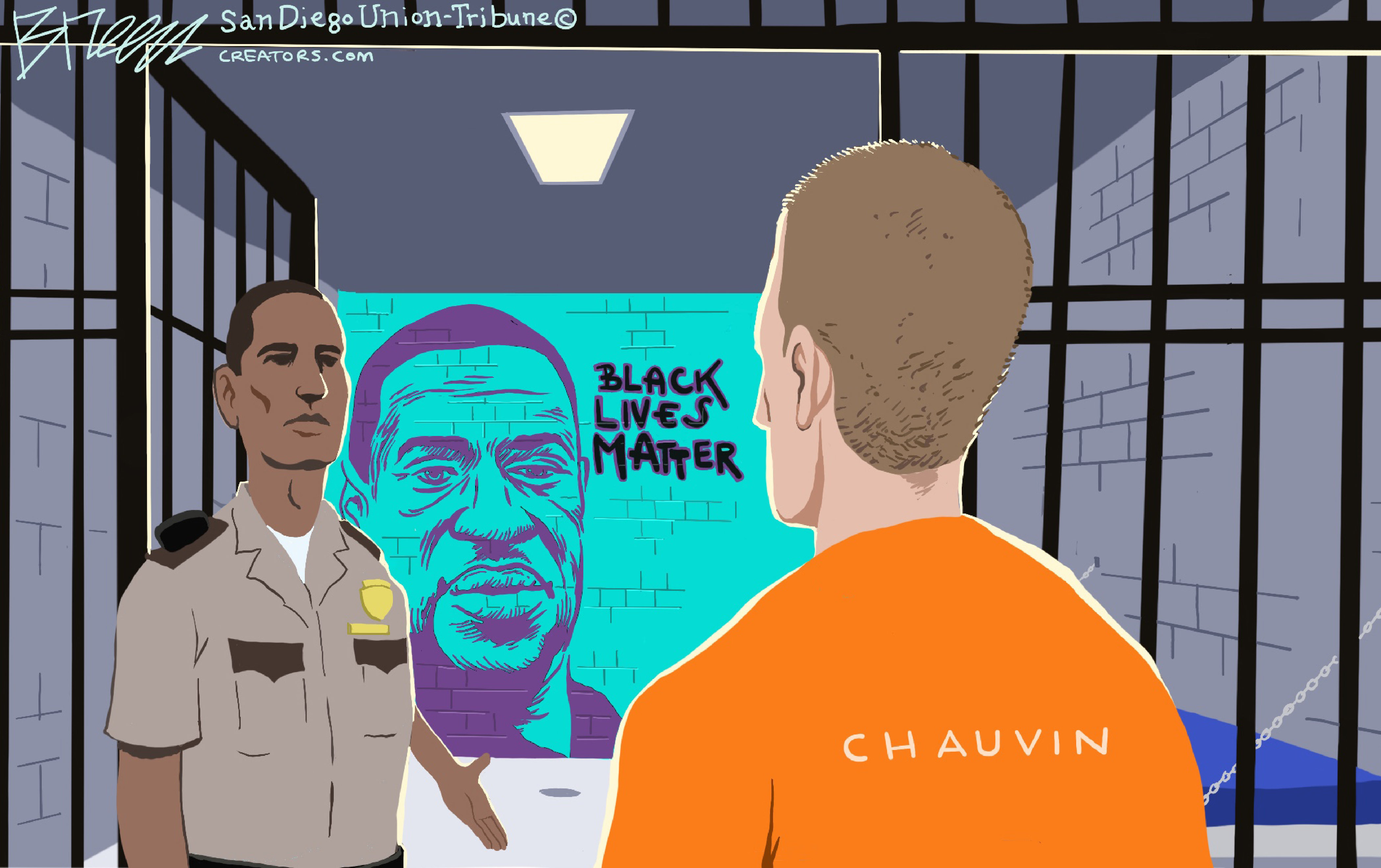Editorial Cartoon U.S. chauvin verdict george floyd