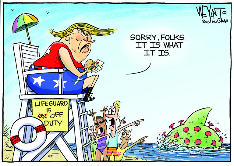 Political Cartoon U.S. Trump COVID it is what it is