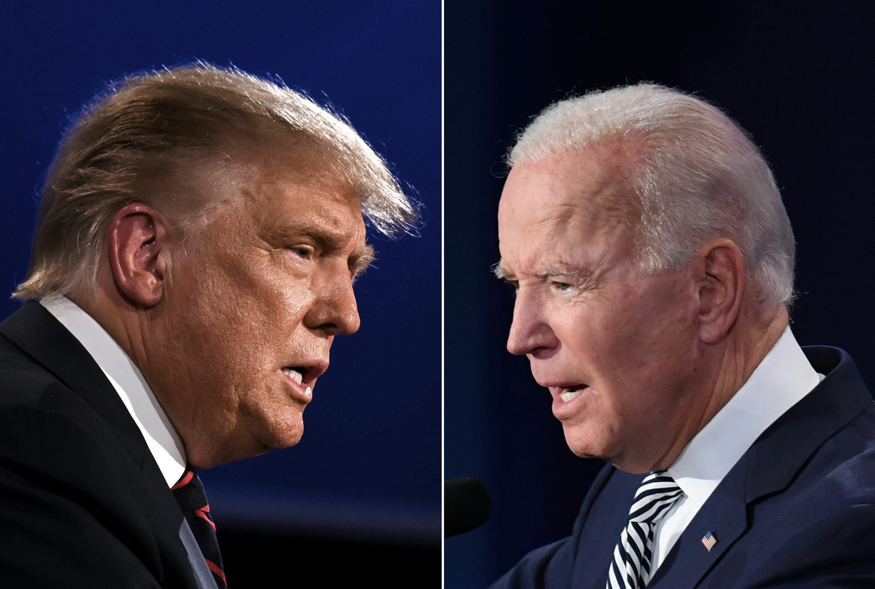 Trump and Biden at the debate