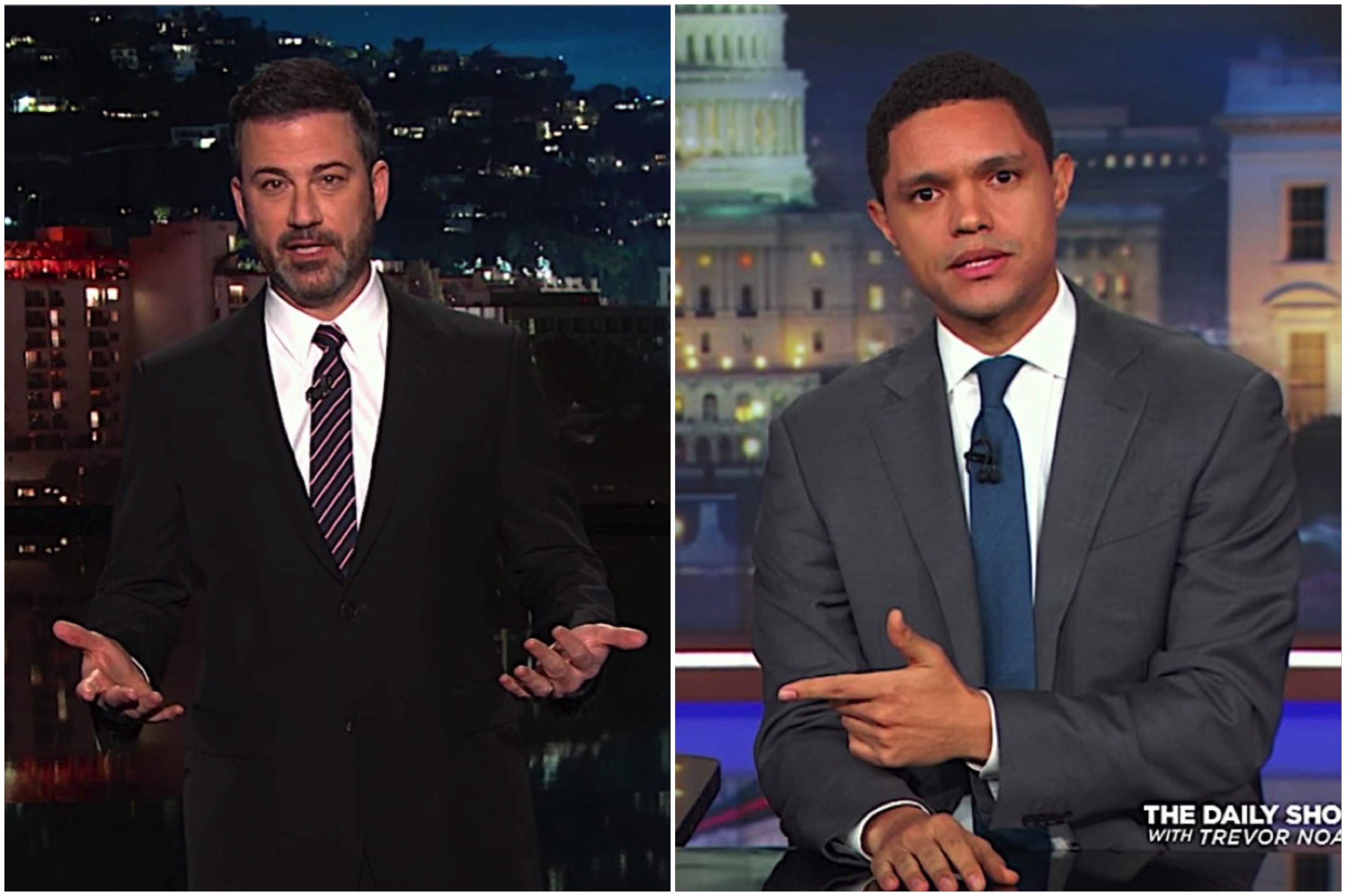 Jimmy Kimmel and Trevor Noah tackled Parkland conspiracists