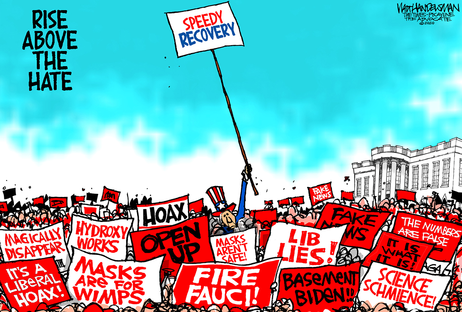 Political Cartoon U.S. Trump COVID