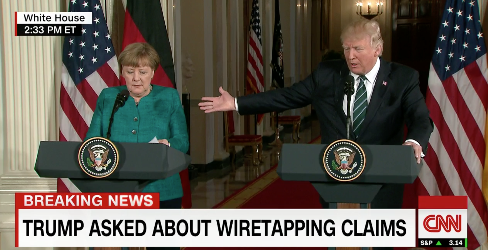 President Trump and Angela Merkel. 