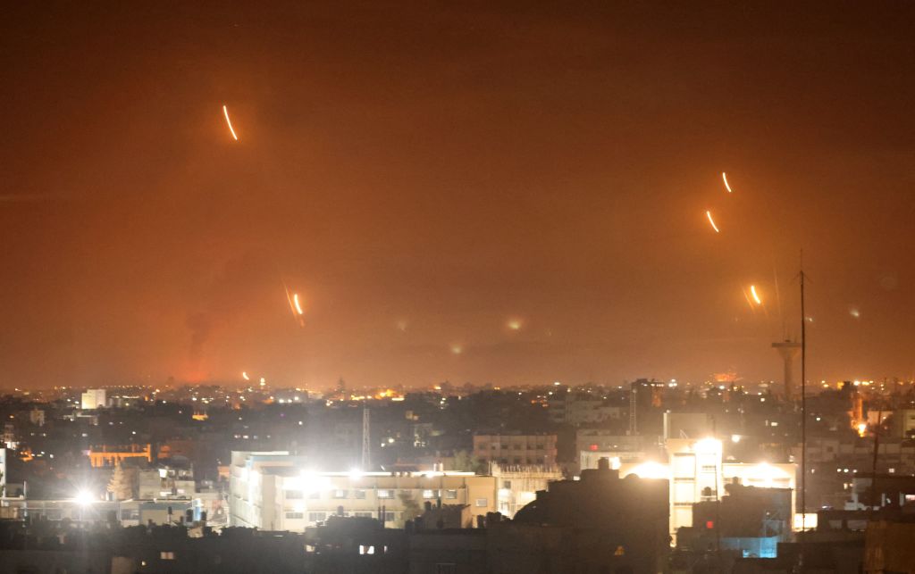 Rockets are fired from Gaza into Israel.