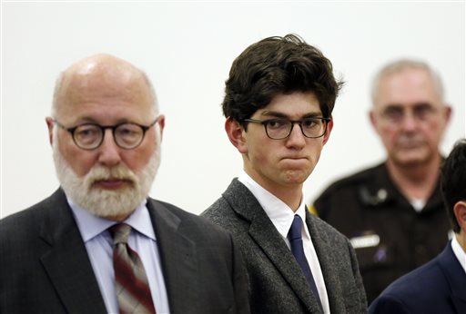 Owen Labrie and his lawyer at Labries sentencing.