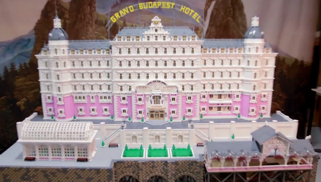 Watch The Grand Budapest Hotel constructed with LEGO bricks
