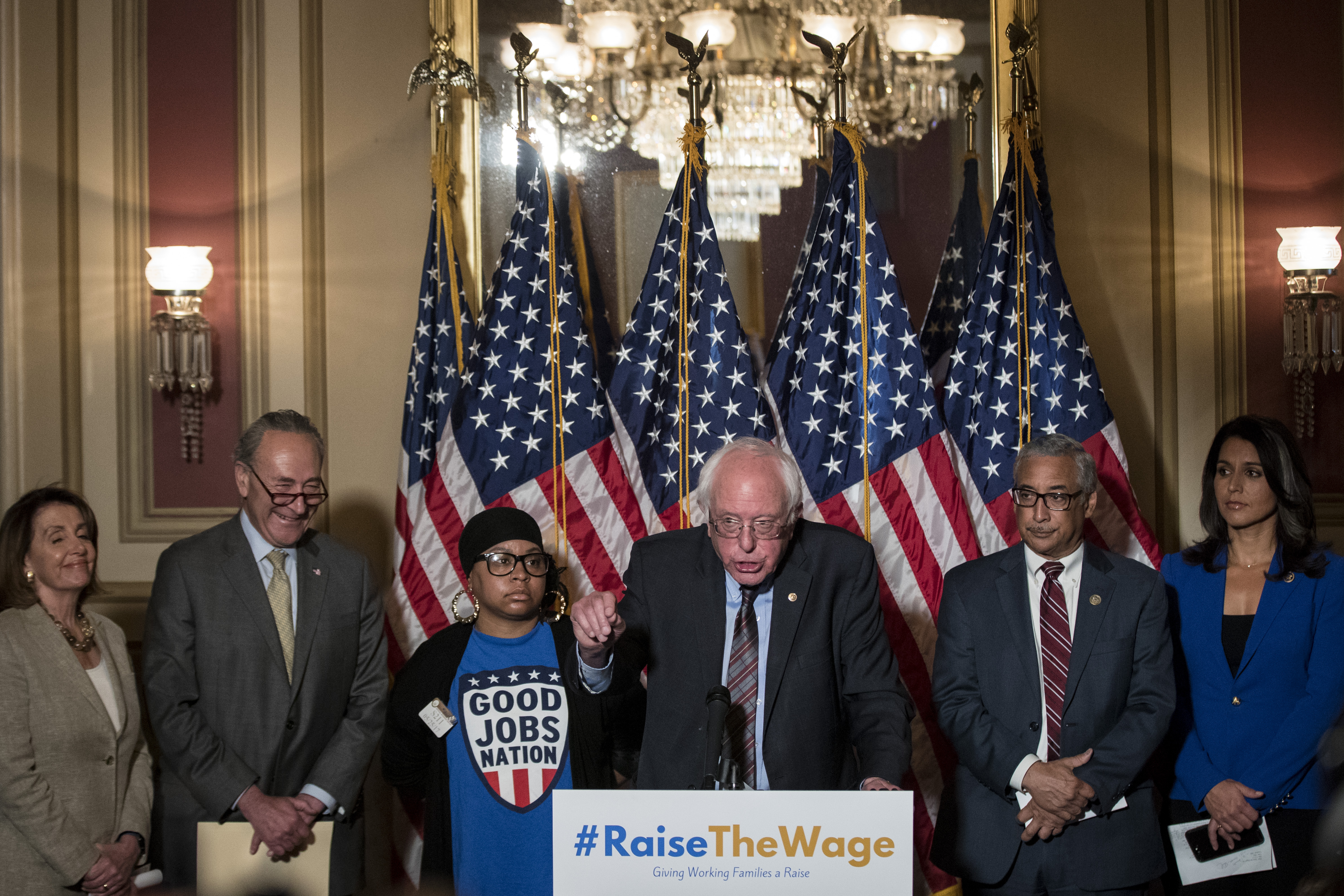 Sen. Bernie Sanders proposes legislation for $15 minimum wage.