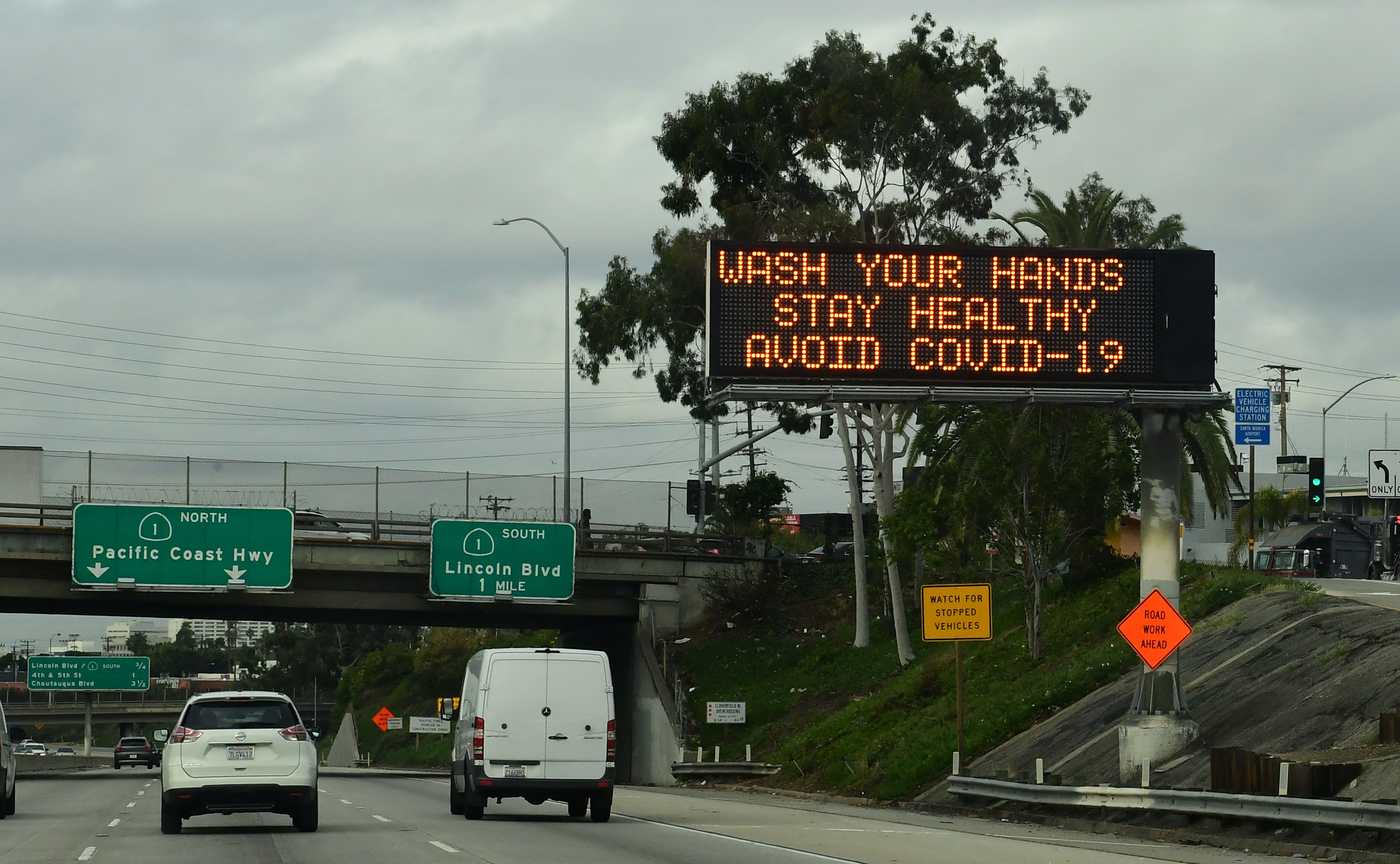 A sign on a LA highway