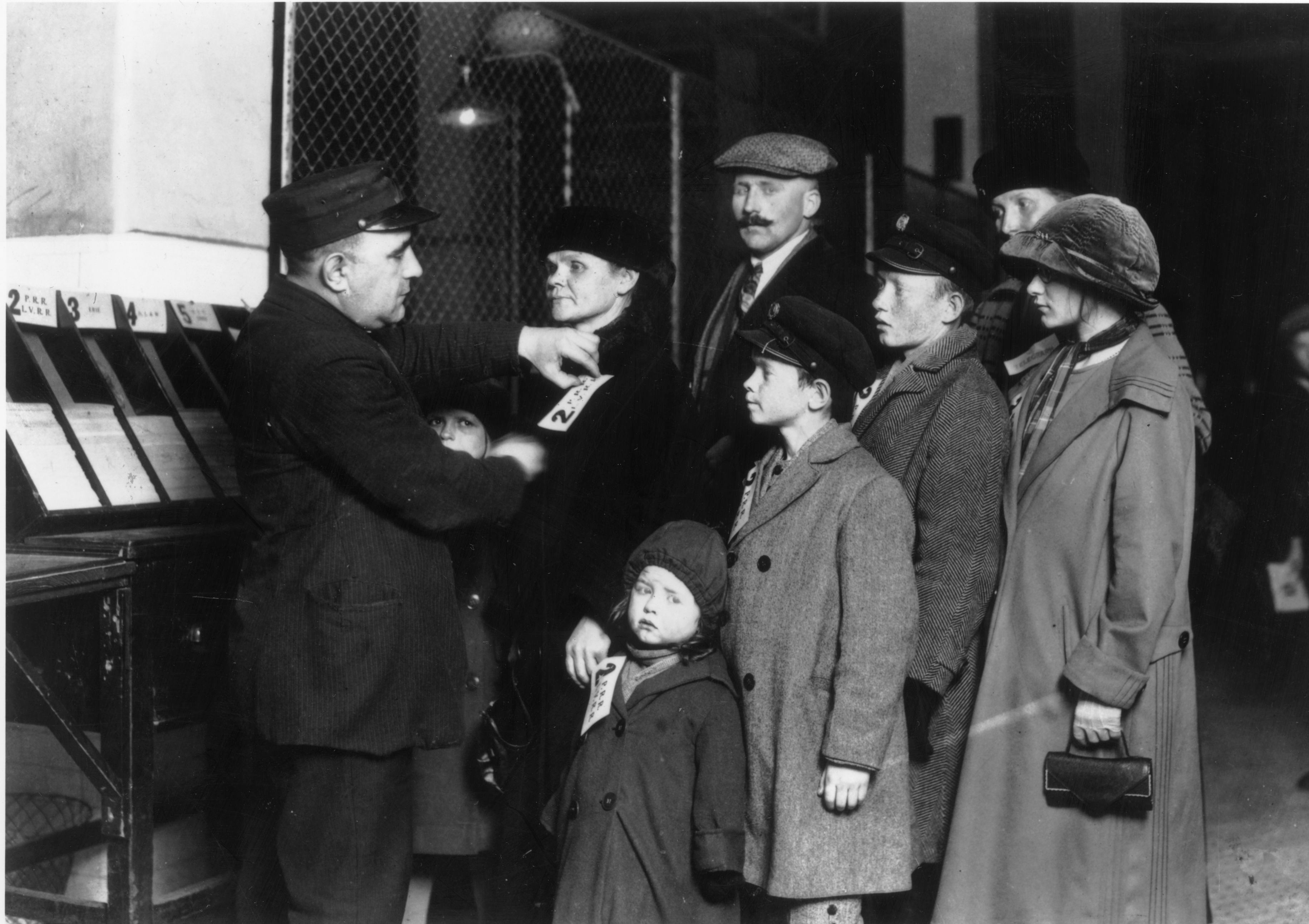 Travelers at Ellis Island