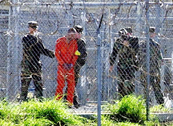 A detainee at Guantanamo Bay.
