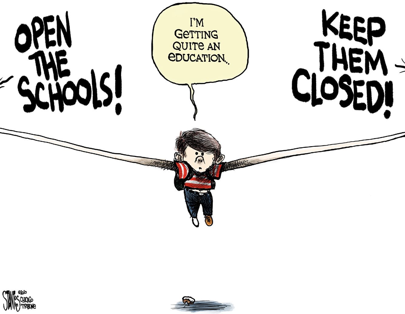 Editorial Cartoon U.S. Reopen Schools Coronavirus Debate Students