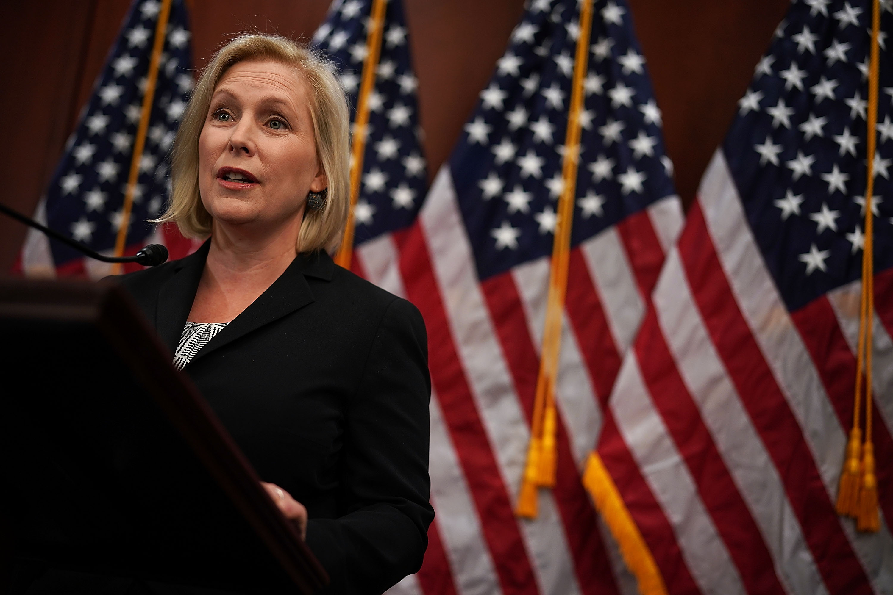 Kirsten Gillibrand speaks at a news conference
