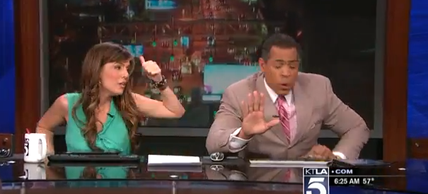These local news anchors were on live TV when the L.A. earthquake hit &amp;mdash; and their reaction is amazing