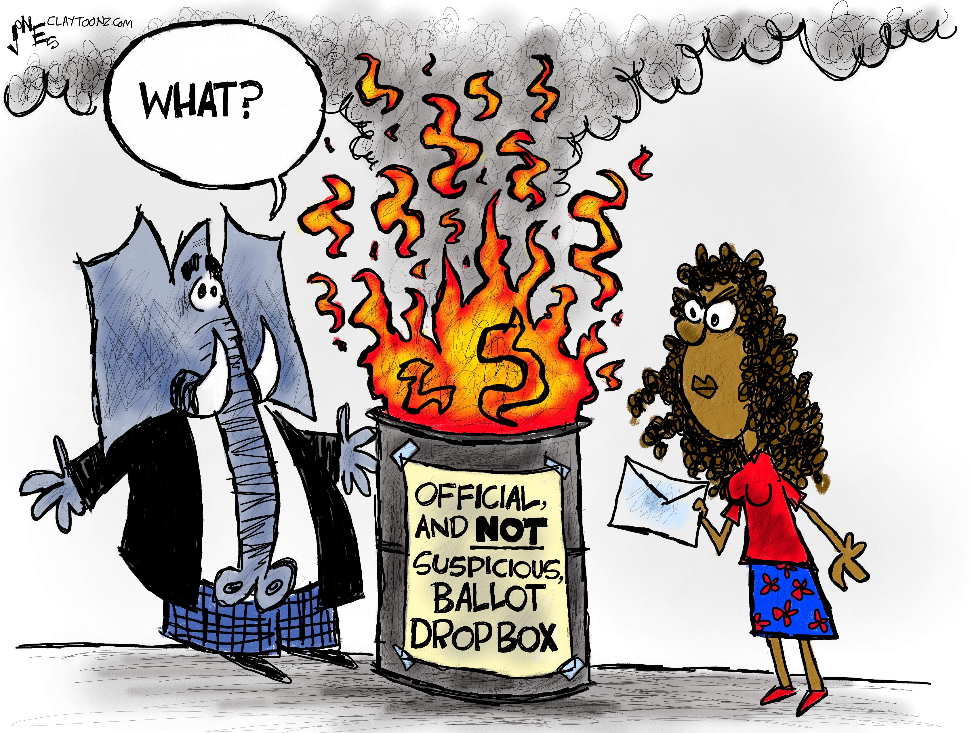 Political Cartoon U.S. GOP ballot box&amp;nbsp;