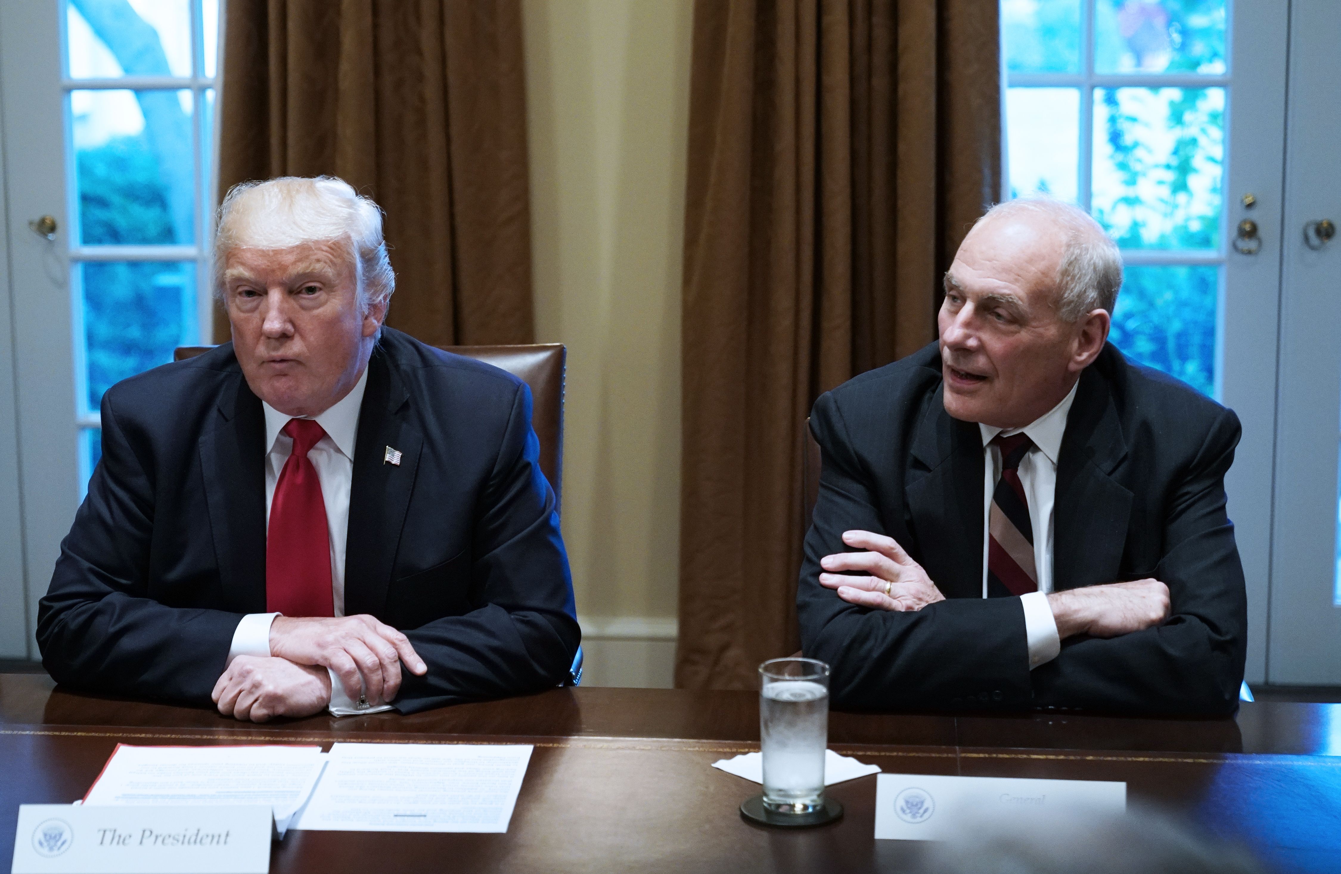 President Donald Trump and Chief of Staff John Kelly. 