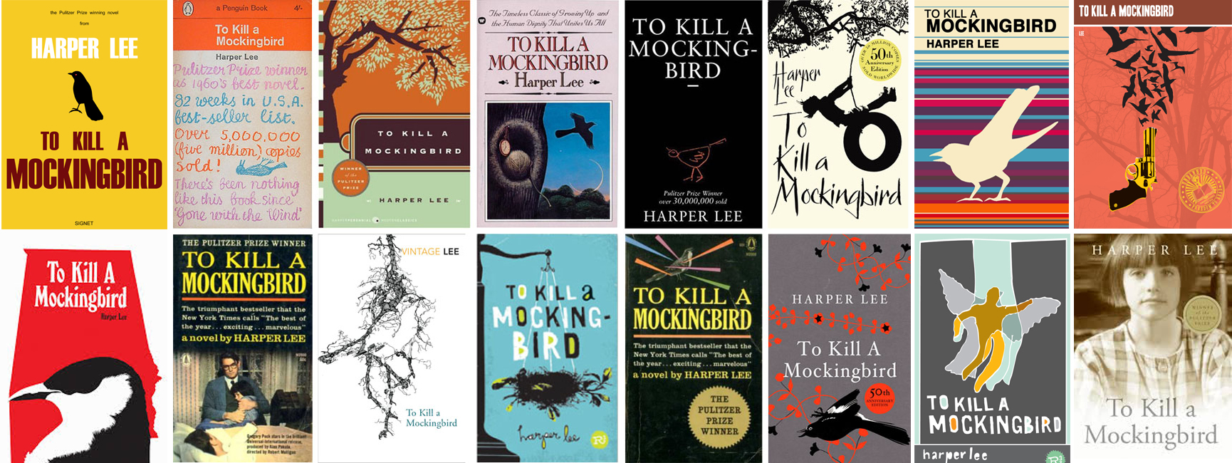 The many covers of Harper Lee&#039;s first book.