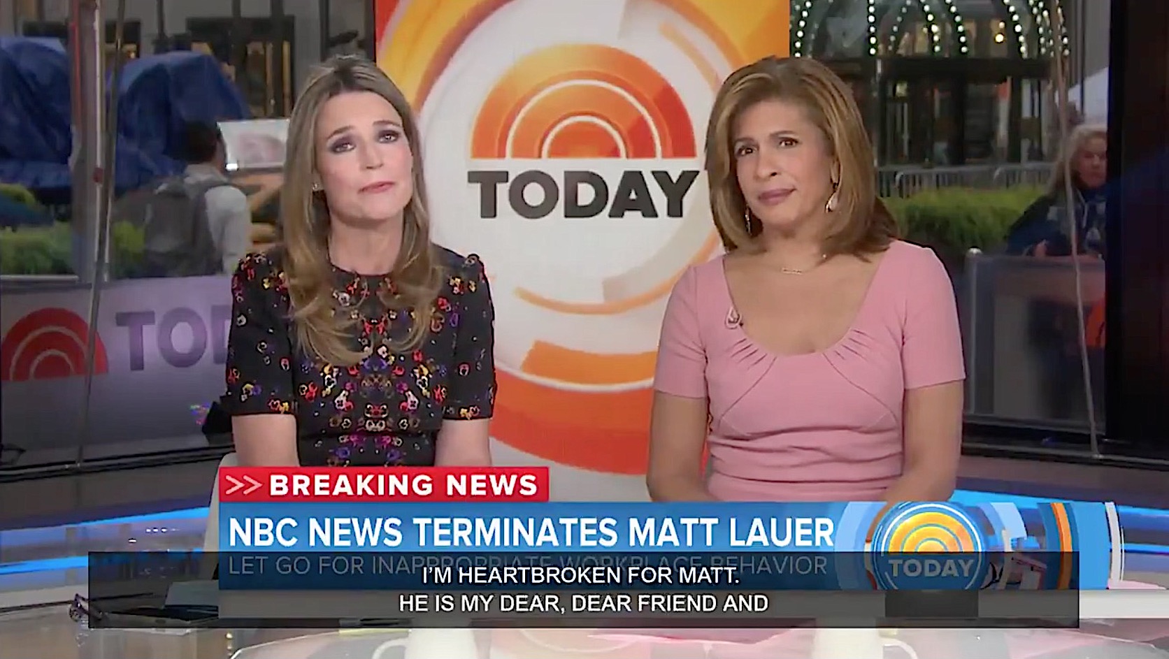 NBC fired Matt Lauer