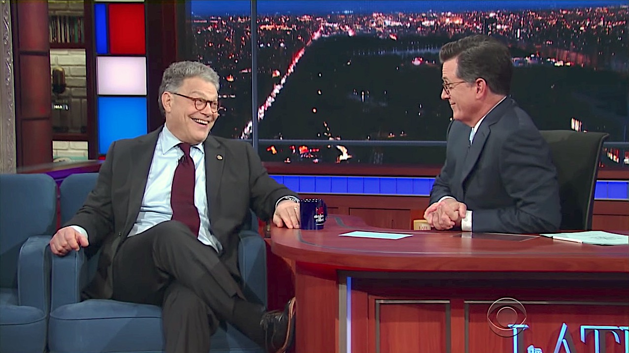 Al Franken and Stephen Colbert talk comedy, politics