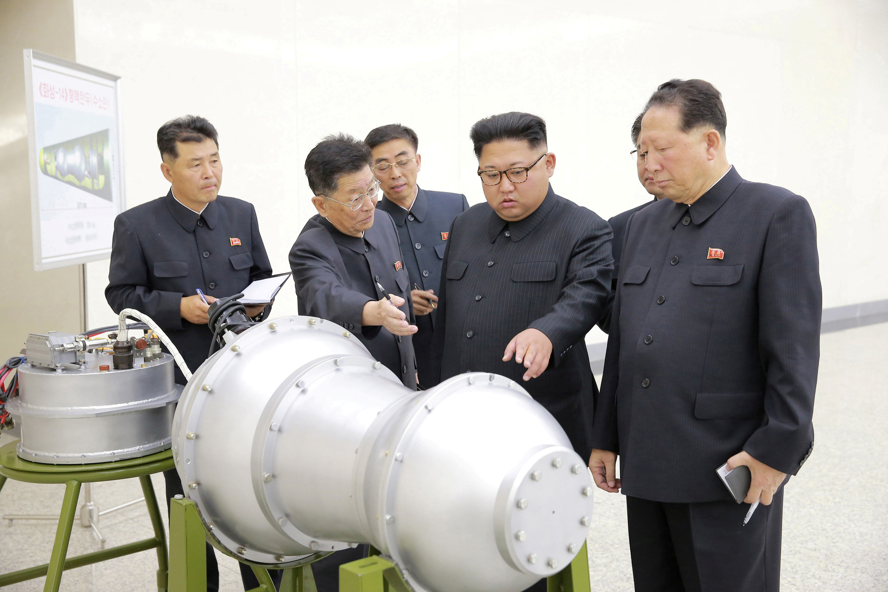 North Korean leader Kim Jong Un provides guidance on a nuclear weapons program in September 2017.