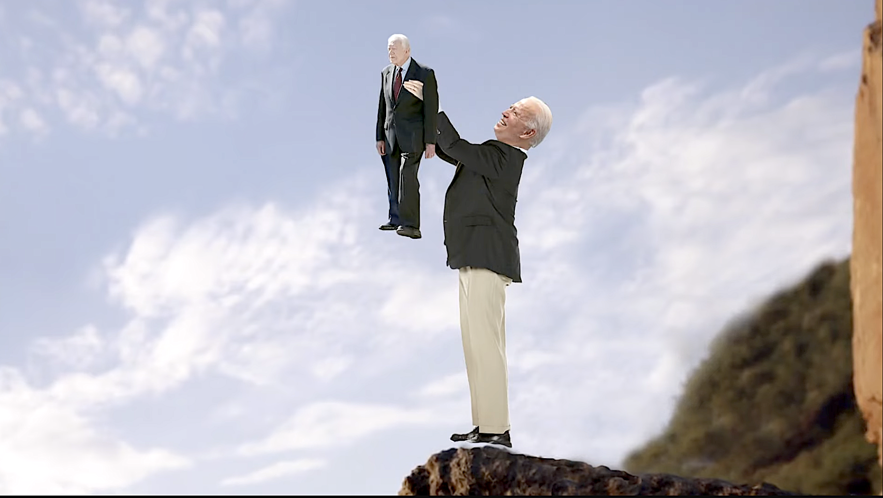 Biden holds up Jimmy Carter