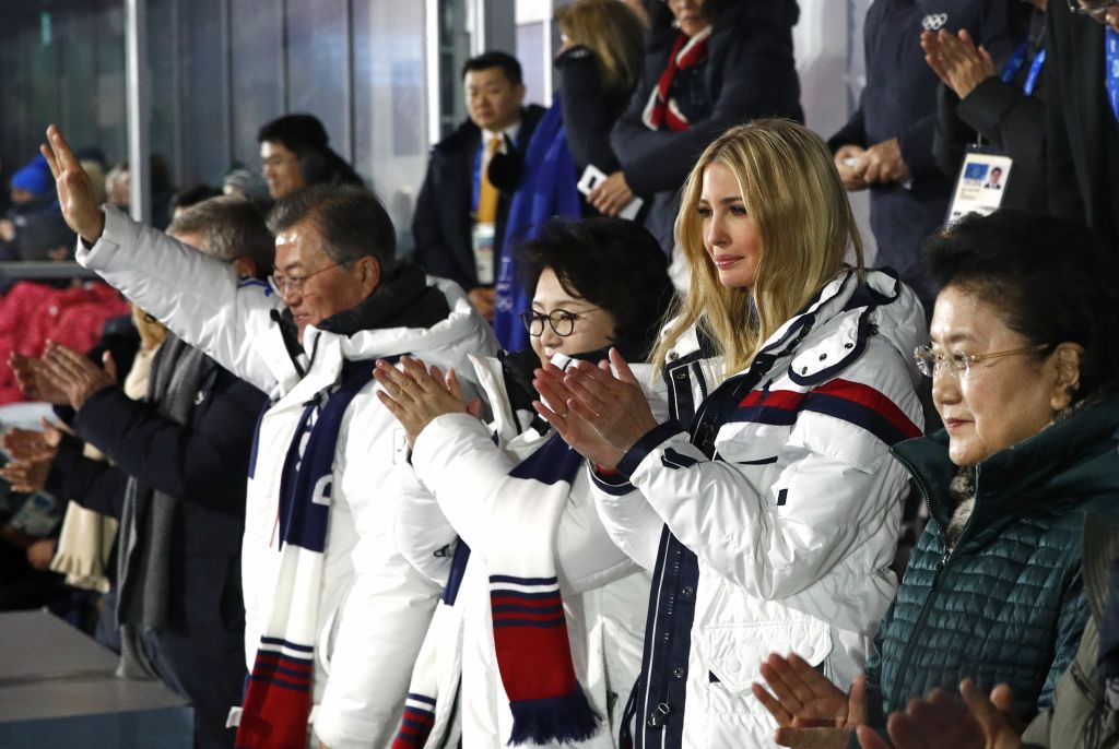 Ivanka Trump with South Korean President and First Lady.