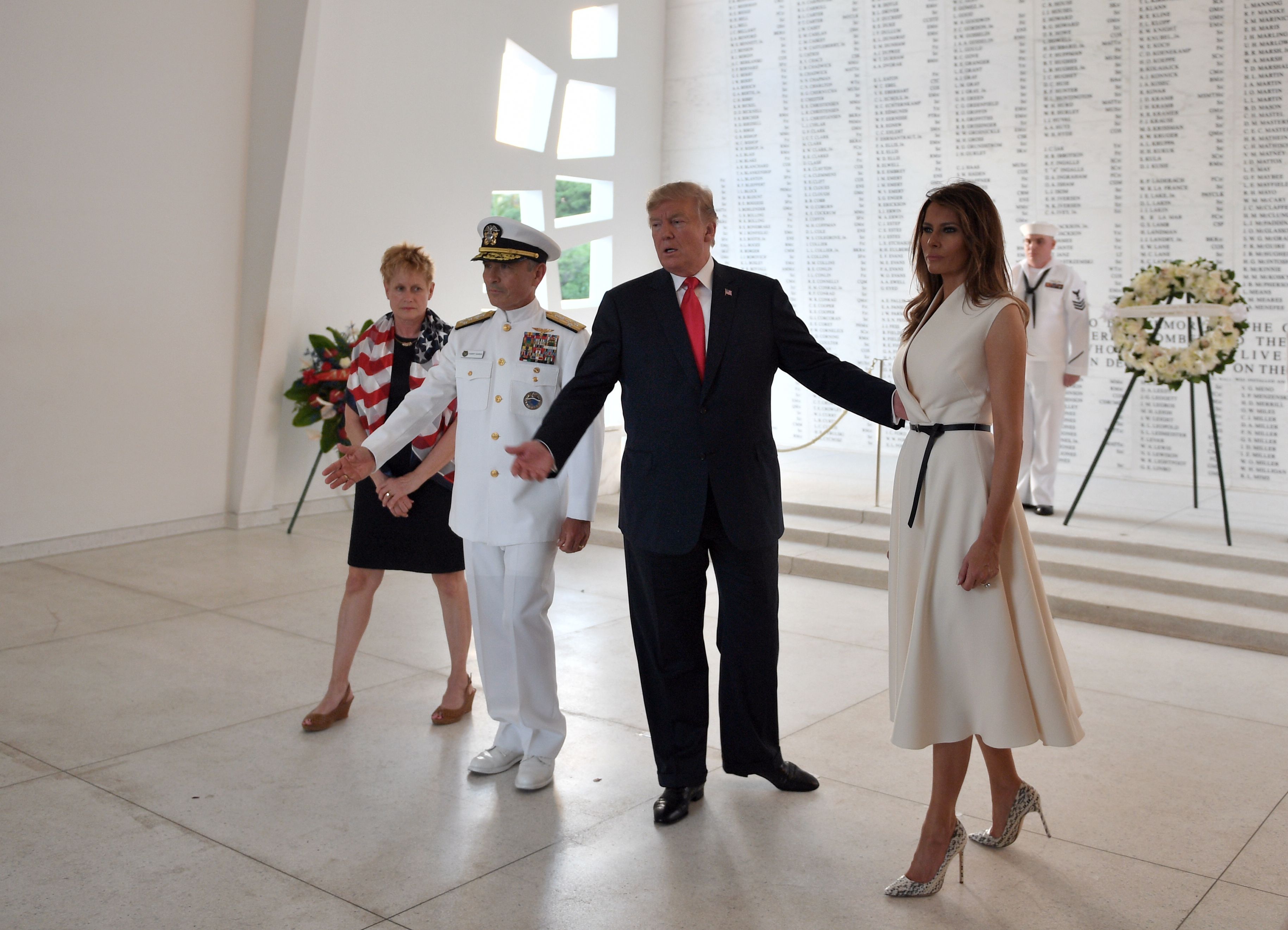 President Trump visits Pearl Harbor