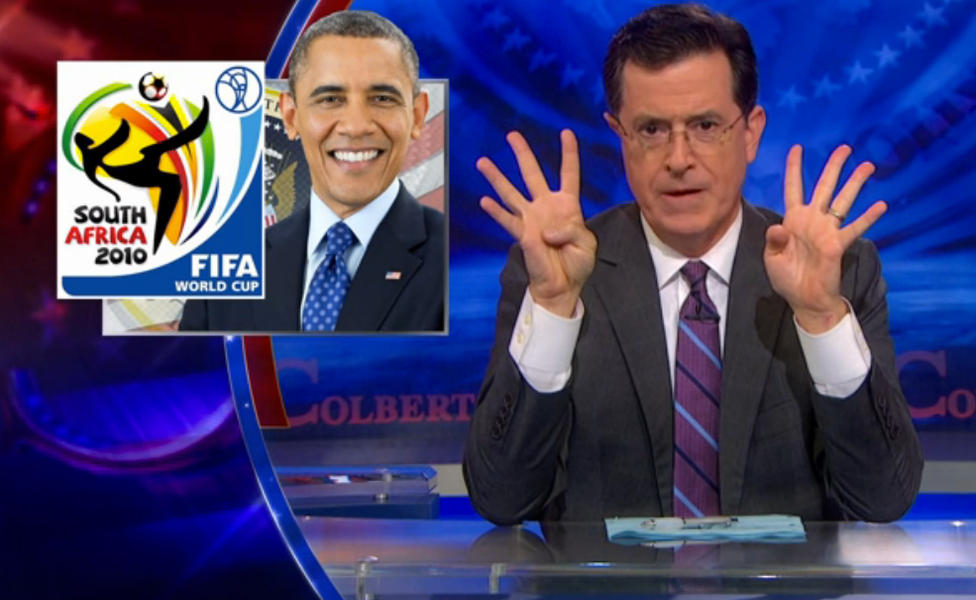 Stephen Colbert uncovers Obama&#039;s pot-fueled plot to make America watch the World Cup