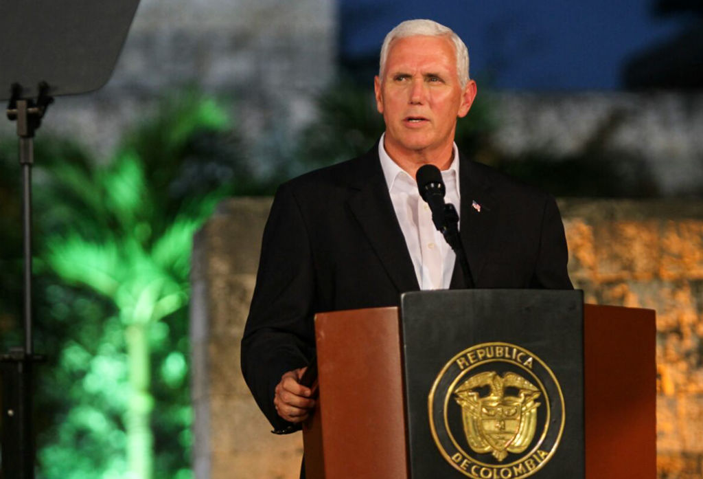 Vice President Mike Pence condemns the KKK from Colombia