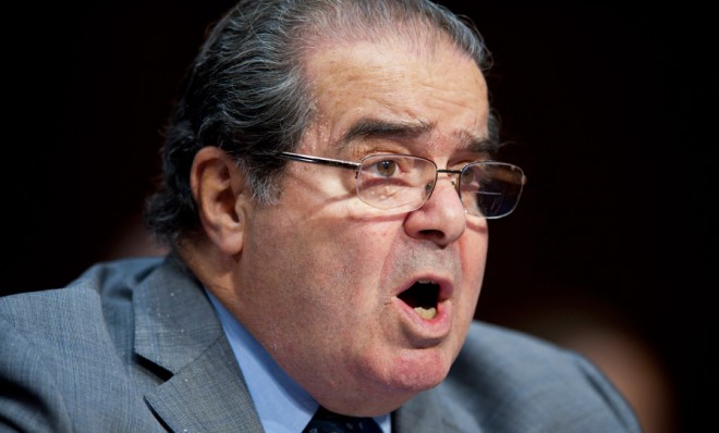 Justice Antonin Scalia telegraphed his disdain through a little linguistic trick called word reduplication.