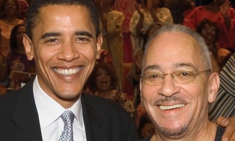 President Obama and Jeremiah Wright in 2005: Wealthy conservative Joe Ricketts reportedly wanted to bankroll harsh ads tying Obama to Wright, but has since said that he &quot;rejects&quot; this approac