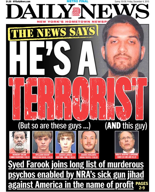 The New York Daily News has some fighting words for Wayne La Pierre