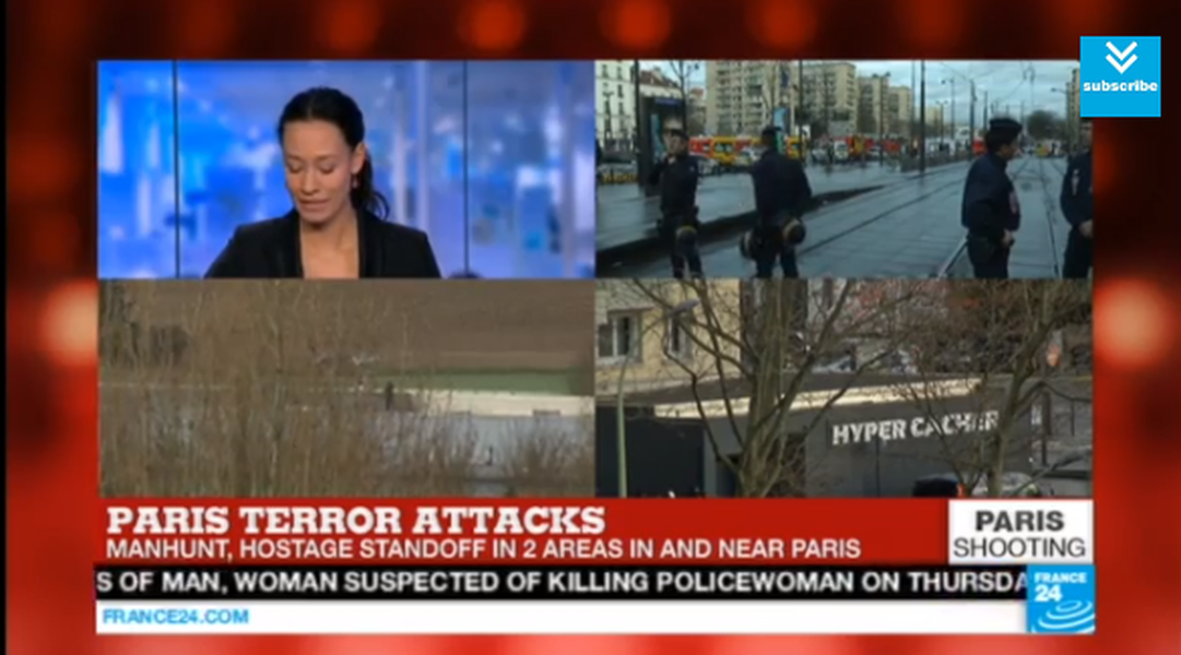 Watch a livestream from France about the hostage situations