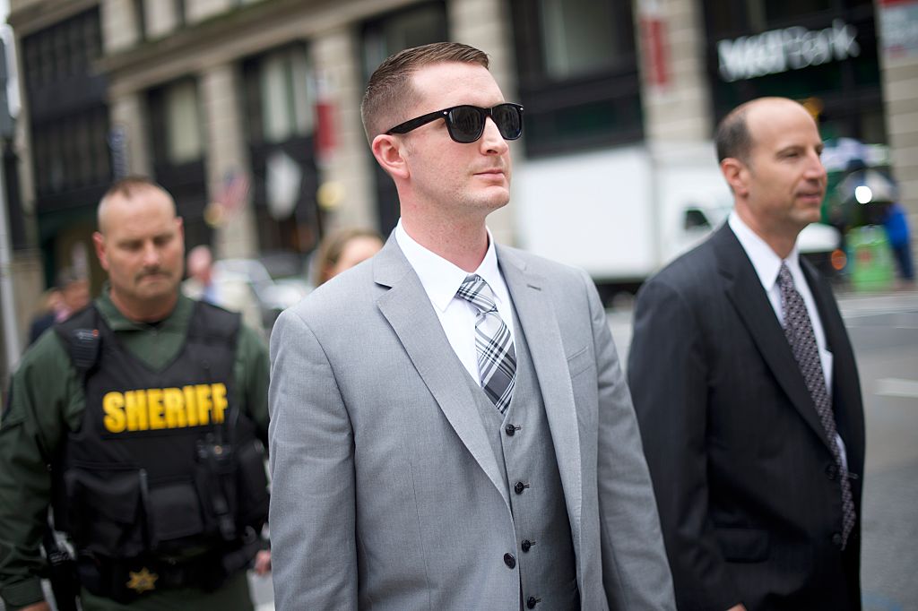 Baltimore police officer is acquitted of charges in Freddie Gray case. 