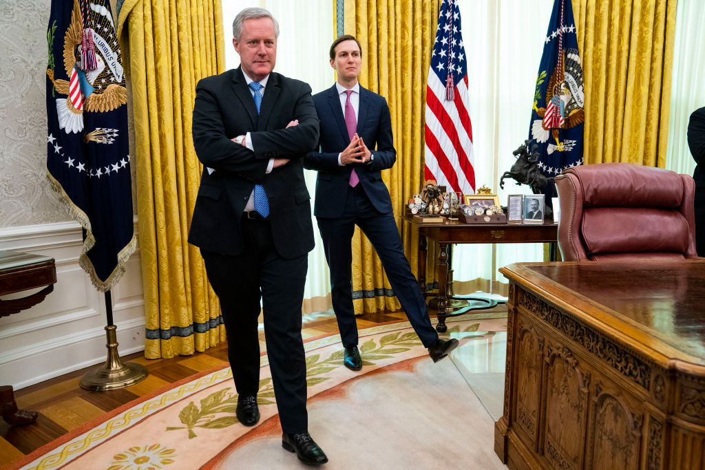 White House Chief of Staff Mark Meadows and Jared Kushner.