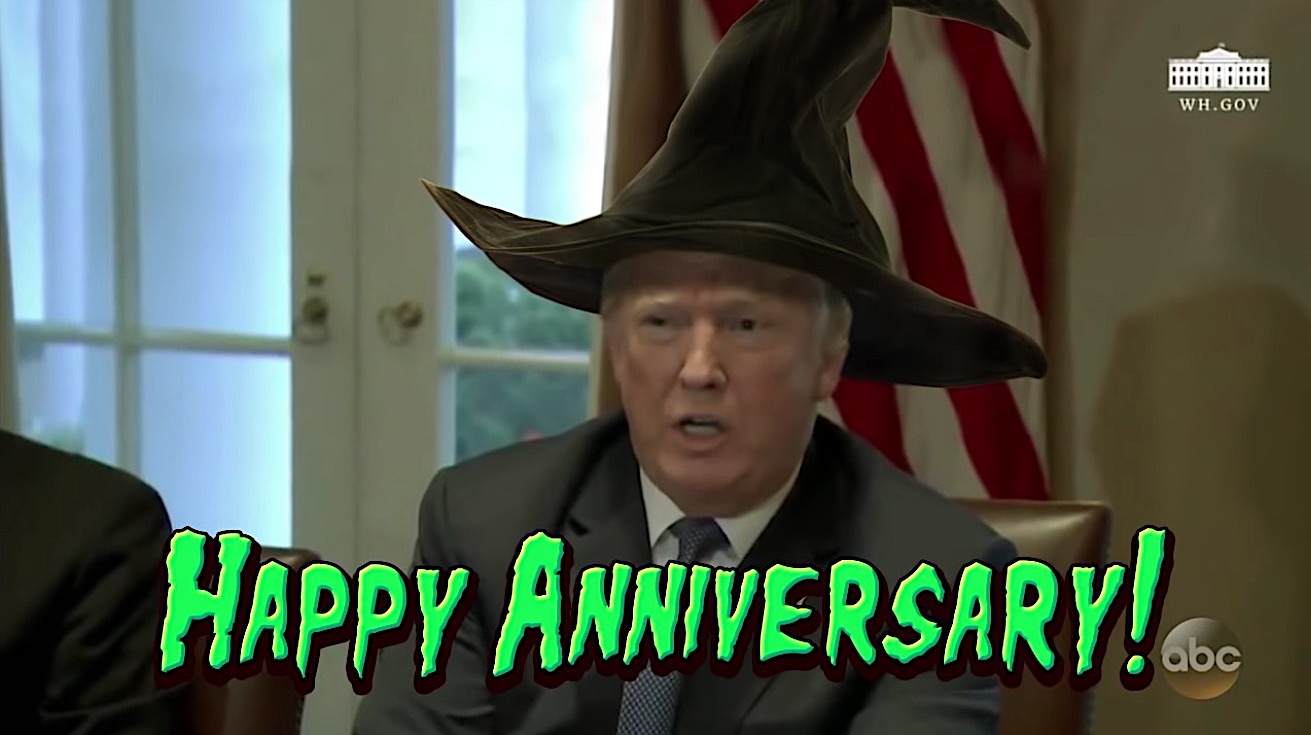 Jimmy Kimmel wishes Trump a happy 1-year anniversary