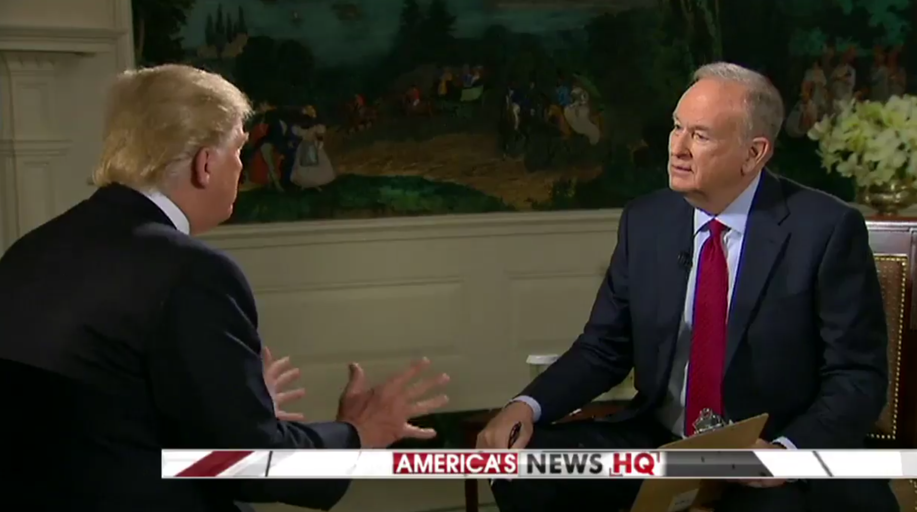 President Trump and Bill O&#039;Reilly on Fox