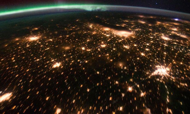 The Midwest as seen from the International Space Station: To prevent cyber attacks, the U.S. could build an electronic wall around the country.