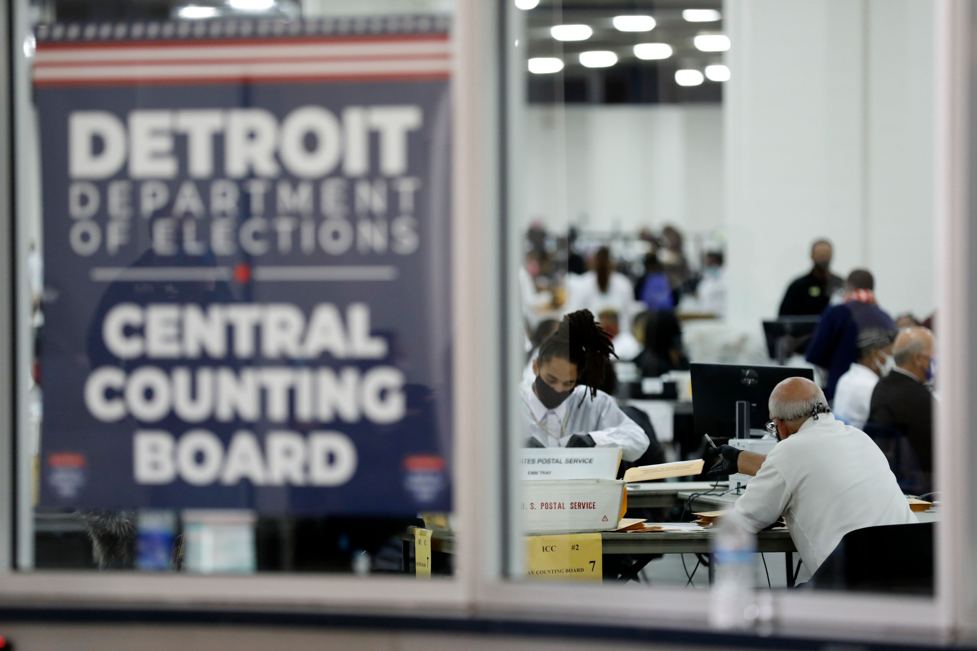 Detroit ballot counting.