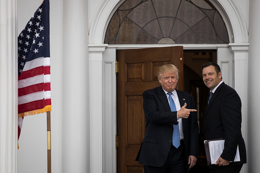 Trump and Kris Kobach meet during presidential transition