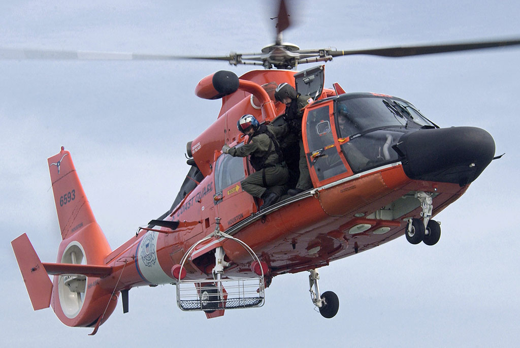 U.S. Coast Guard helicopter. 