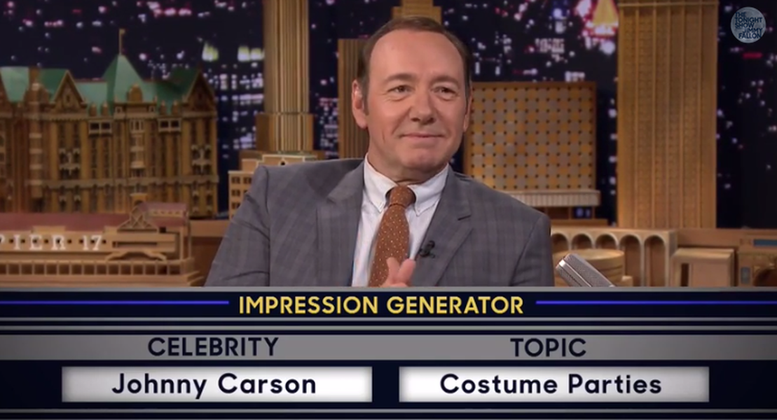Kevin Spacey owned Jimmy Fallon in a Halloween-themed game of celebrity impressions